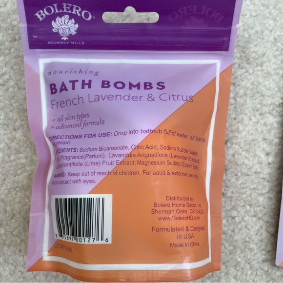 Bolero Beverly Hills French Lavendar & Citrus Bath Bombs & Body Oil - NE… - Picture 3 of 6
